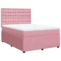 Sommier à lattes de lit avec matelas Rose 160x200 cm Velours