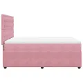 Sommier à lattes de lit avec matelas Rose 160x200 cm Velours