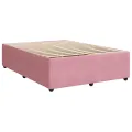 Sommier à lattes de lit avec matelas Rose 160x200 cm Velours