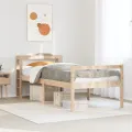 Lit pour personne âgée et tête de lit 90x200cm bois pin massif