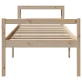 Lit pour personne âgée et tête de lit 90x200cm bois pin massif
