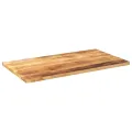 Dessus de table rectangulaire bois massif de manguier brut