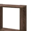 Bibliothèque d'angle à 5 niveaux chêne marron bois d'ingénierie