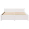 Cadre de lit sans matelas blanc 120x190 cm bois de pin massif