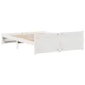 Cadre de lit sans matelas blanc 120x190 cm bois de pin massif