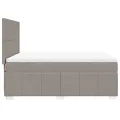 Sommier à lattes de lit avec matelas Taupe 140x190 cm Tissu