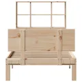 Lit bibliothèque sans matelas 90x200 cm bois de pin massif