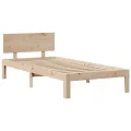 Lit bibliothèque sans matelas 90x200 cm bois de pin massif