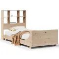 Cadre de lit sans matelas 90x200 cm bois de pin massif