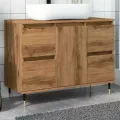 Armoire de salle de bain chêne artisanal bois d'ingénierie