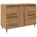 Armoire de salle de bain chêne artisanal bois d'ingénierie
