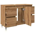 Armoire de salle de bain chêne artisanal bois d'ingénierie