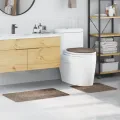 Ensemble de 3 tapis de bain  Marron en polypropylène antidérapant