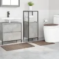 Ensemble de 3 tapis de bain  Marron en polypropylène antidérapant