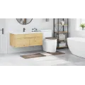 Ensemble de 3 tapis de bain  Marron en polypropylène antidérapant