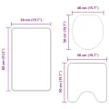 Ensemble de 3 tapis de bain  Marron en polypropylène antidérapant
