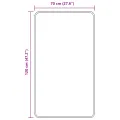 Tapis de bain Rectangulaire Crème 70x120 cm Polypropylène Antidérapant