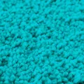 Tapis de bain rectangulaire turquoise 70x120 cm en polypropylène antidérapant