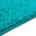 Tapis de bain rectangulaire turquoise 70x120 cm en polypropylène antidérapant