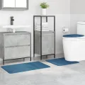 Ensemble de 3 tapis de bain  Bleu Polypropylène Antidérapant