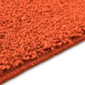 Tapis de bain rectangulaire orange 50x80 cm en polypropylène antidérapant