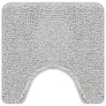 Ensemble de 3 Tapis de Bain Gris Polypropylène Antidérapant