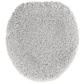Ensemble de 3 Tapis de Bain Gris Polypropylène Antidérapant