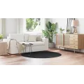 Tapis Shaggy avec support en latex Gris foncé ø160 cm
