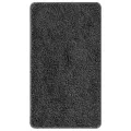 Tapis de bain rectangulaire gris foncé 70x120 cm en polypropylène antidérapant