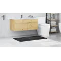 Tapis de bain rectangulaire gris foncé 70x120 cm en polypropylène antidérapant