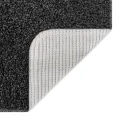 Tapis de bain rectangulaire gris foncé 70x120 cm en polypropylène antidérapant