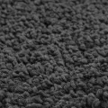 Tapis de bain rectangulaire gris foncé 70x120 cm en polypropylène antidérapant