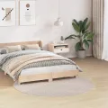 Tapis shaggy  avec support en latex Crème ø160 cm