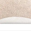 Tapis shaggy  avec support en latex Crème ø160 cm