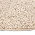 Tapis shaggy  avec support en latex Crème ø160 cm