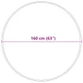 Tapis shaggy  avec support en latex Crème ø160 cm