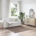 Tapis Shaggy à poils longs Marron 160x160 cm PP