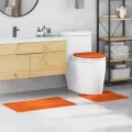 Set de 3 Tapis de Bain  Orange en Polypropylène Antidérapants