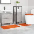 Set de 3 Tapis de Bain  Orange en Polypropylène Antidérapants