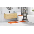 Set de 3 Tapis de Bain  Orange en Polypropylène Antidérapants