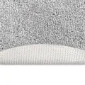 Tapis shaggy  avec dos en latex gris ø90 cm