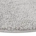 Tapis shaggy  avec dos en latex gris ø90 cm