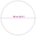 Tapis shaggy  avec dos en latex gris ø90 cm