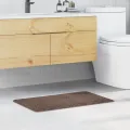 Tapis de bain rectangulaire marron 50x80 cm en polypropylène antidérapant