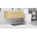 Tapis de bain rectangulaire marron 50x80 cm en polypropylène antidérapant