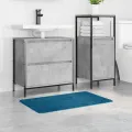 Tapis de bain rectangulaire bleu 50x80 cm en polypropylène antidérapant
