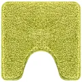 Tapis de bain U en forme de U vert 50x50 cm en polypropylène antidérapant