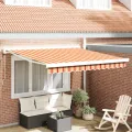 Store repliable automatique Jaune et Orange 300x250 cm