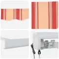 Store repliable automatique Jaune et Orange 300x250 cm