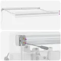 Store repliable automatique Jaune et Orange 300x250 cm